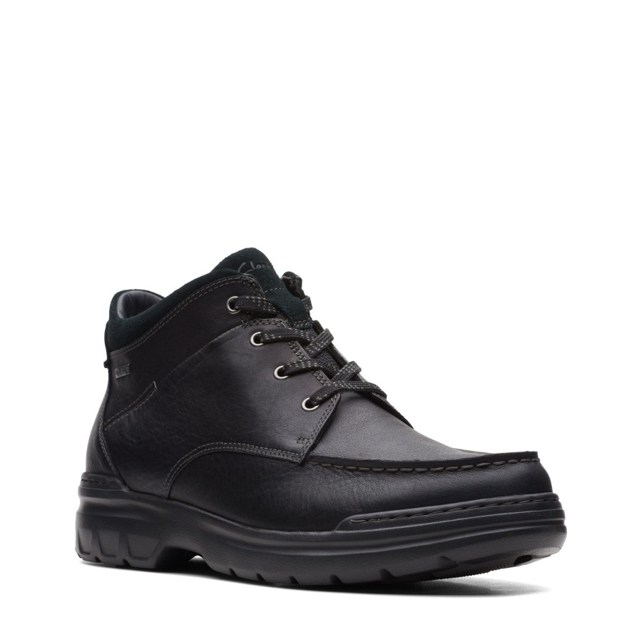 Hommes Clarks Bottillons | Rockie 2 Hi Gtx Noir