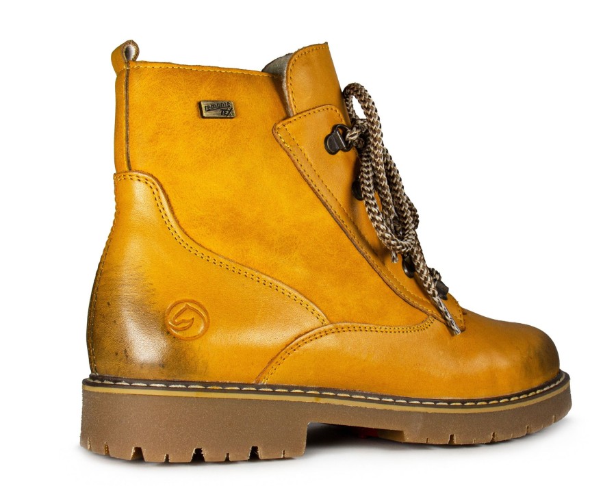 Femmes Remonte Bottes A Crampons | D9373-68 Jaune