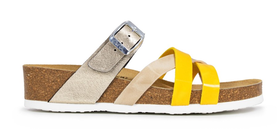 Femmes Ara Mules | Beth Bali Line Jaune