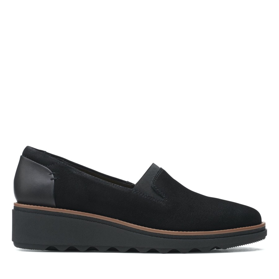 Femmes Clarks Decontractees | Sharon Dolly Noir Suede