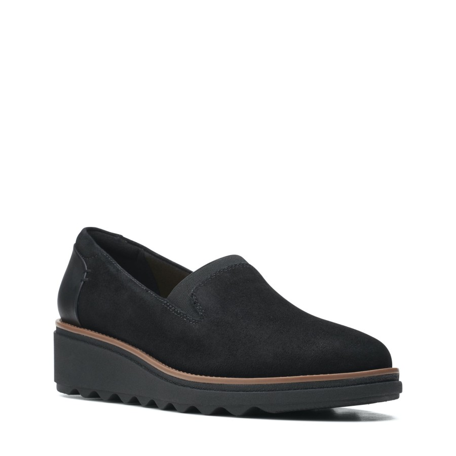 Femmes Clarks Decontractees | Sharon Dolly Noir Suede