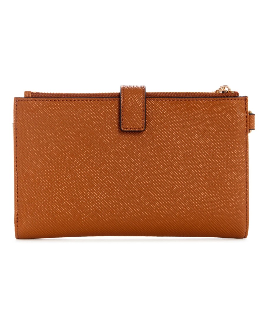 Accessoires Guess Portefeuilles | Laurel Slg Dbl Cognac