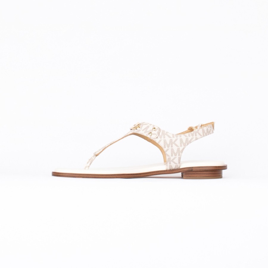 Femmes Michael Kors Habilles | Mk Plate Thong Creme