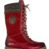 Femmes Remonte Bottes A Crampons | D9375-35 Rouge