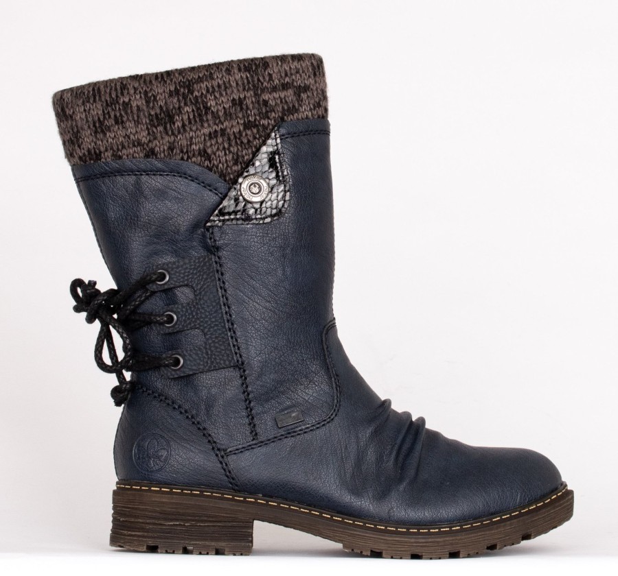 Femmes Rieker Bottes D'Hiver | Z4750-15 Marine