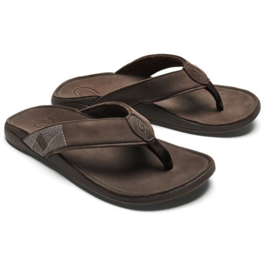 Hommes Olukai Mules | Tuahine Brun