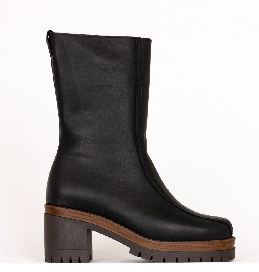 Femmes Anfibio Bottes D'Hiver | Ellie Noir