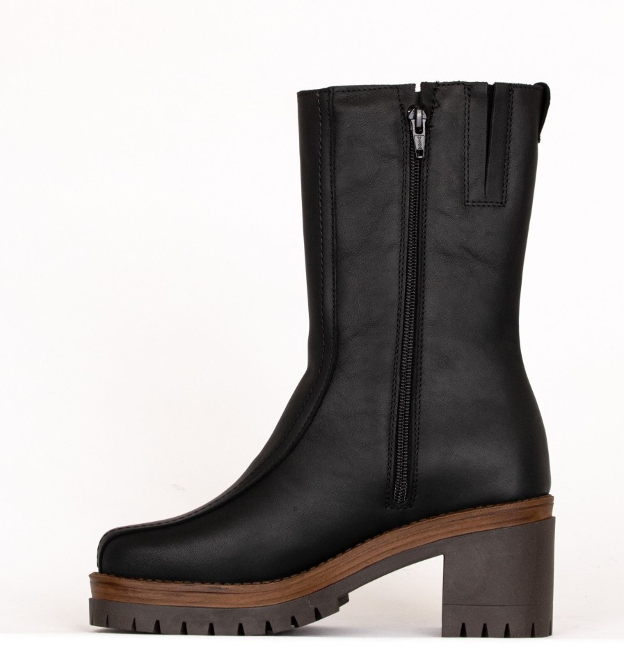 Femmes Anfibio Bottes D'Hiver | Ellie Noir