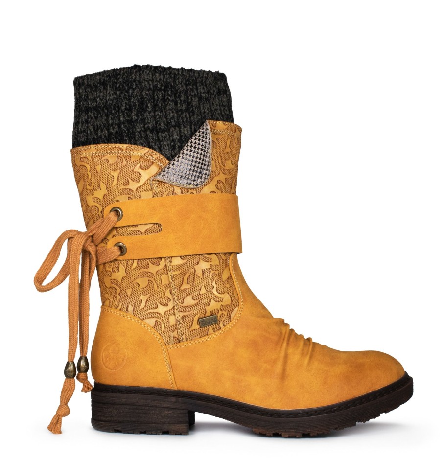 Femmes Rieker Bottes D'Hiver | 94783-68 Jaune