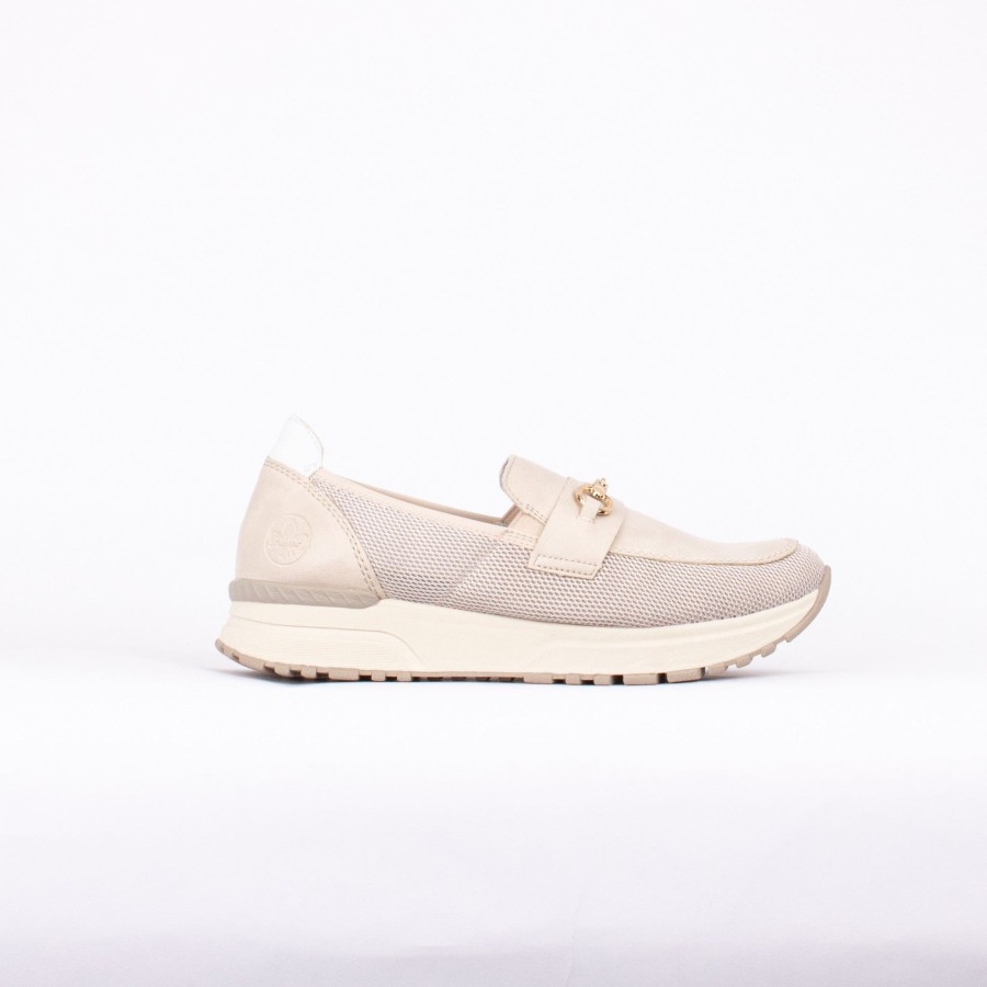 Femmes Rieker Decontractees | N7455-60 Beige