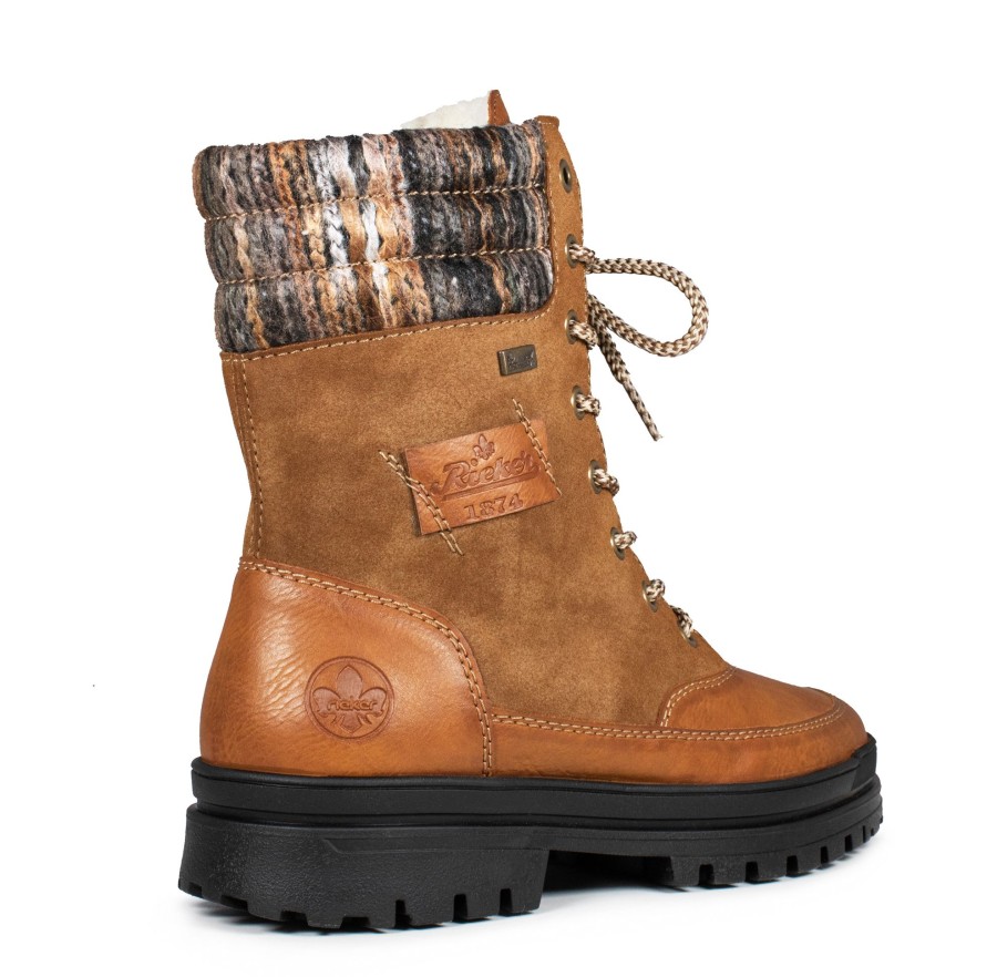 Femmes Rieker Bottes A Crampons | Z5423-24 Tan