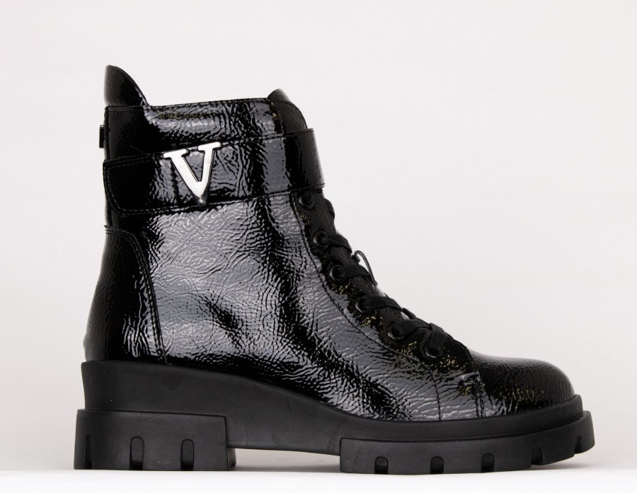 Femmes Valdini Bottes D'Hiver | Olivia Noir Vernis