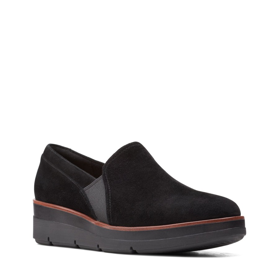 Femmes Clarks Decontractees | Shaylin Ave Noir Suede