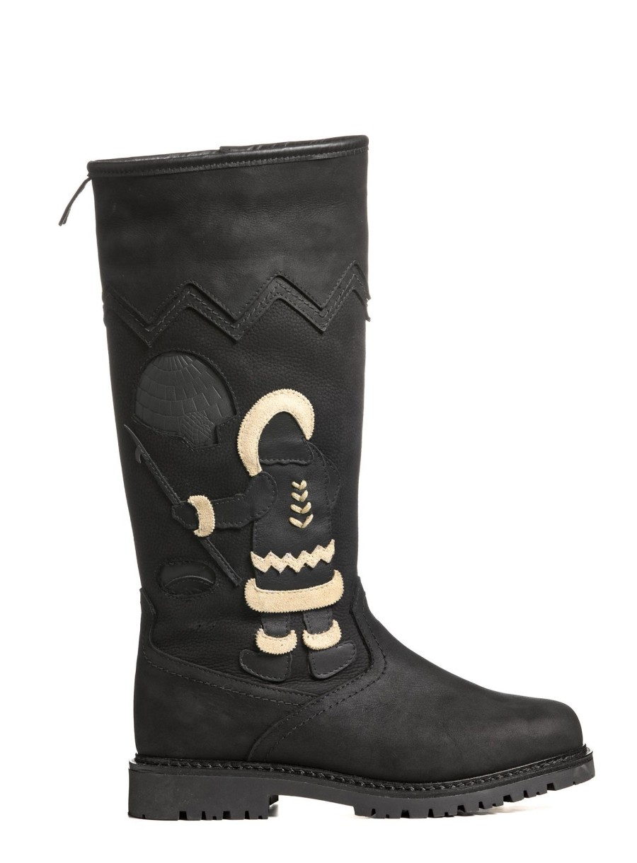 Femmes Anfibio Bottes D'Hiver | Java Noir