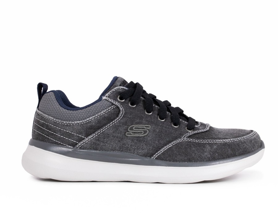 Hommes Skechers Decontractees | Delson 2.0 Noir