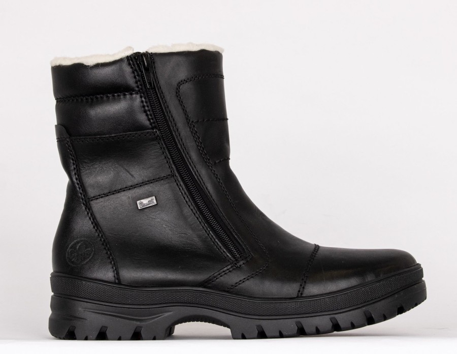 Hommes Rieker Bottes D'Hiver | F5493-00 Noir