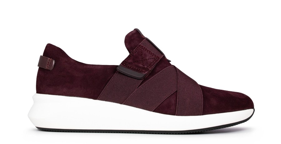 Femmes Clarks Decontractees | Un Rio Strap Bordeaux