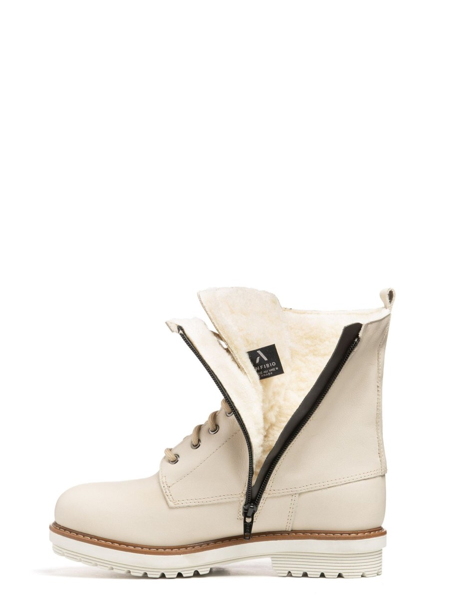 Femmes Anfibio Bottes D'Hiver | Bree Creme