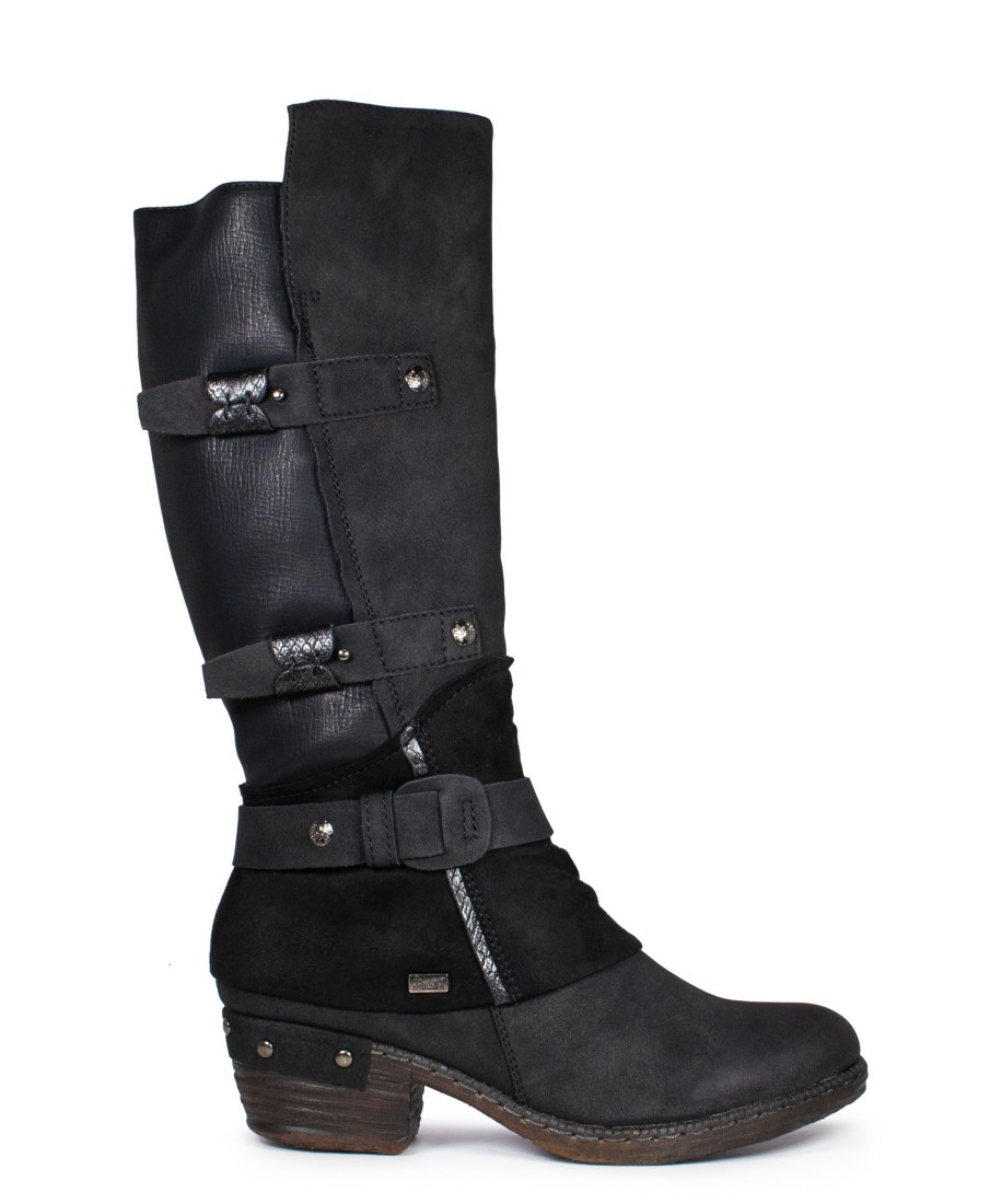 Femmes Rieker Bottes D'Hiver | 93684-00 Noir