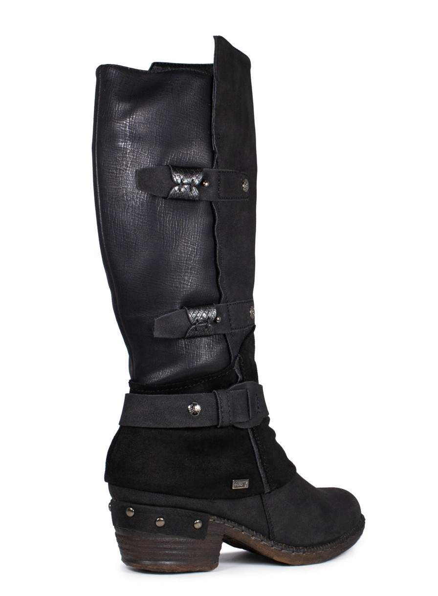 Femmes Rieker Bottes D'Hiver | 93684-00 Noir