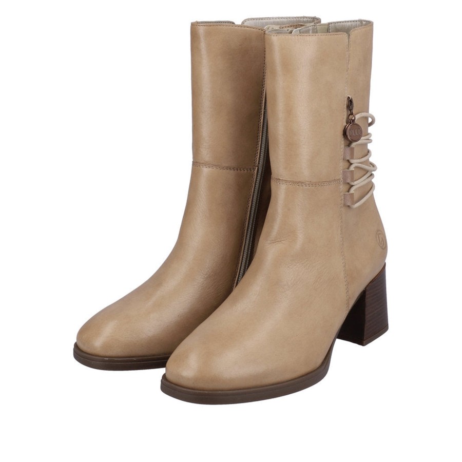 Femmes Remonte Bottes Hautes | D0V71-20 Beige