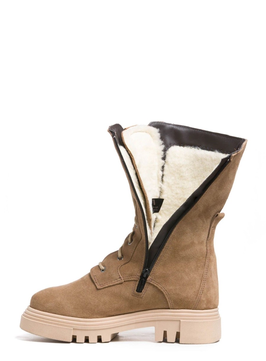 Femmes Anfibio Bottes D'Hiver | Kendall Taupe