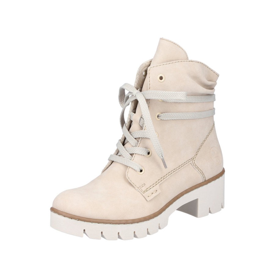 Femmes Rieker Bottillons | X5717-62 Creme