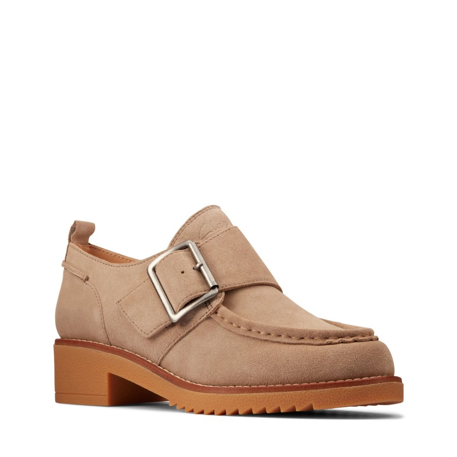 Femmes Clarks Decontractees | Eden Mid Monk Beige