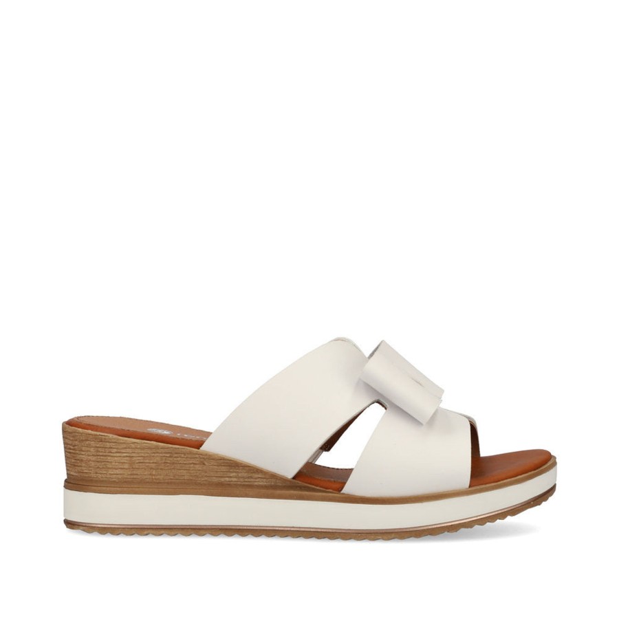 Femmes Remonte Mules | D6456-80 Blanc