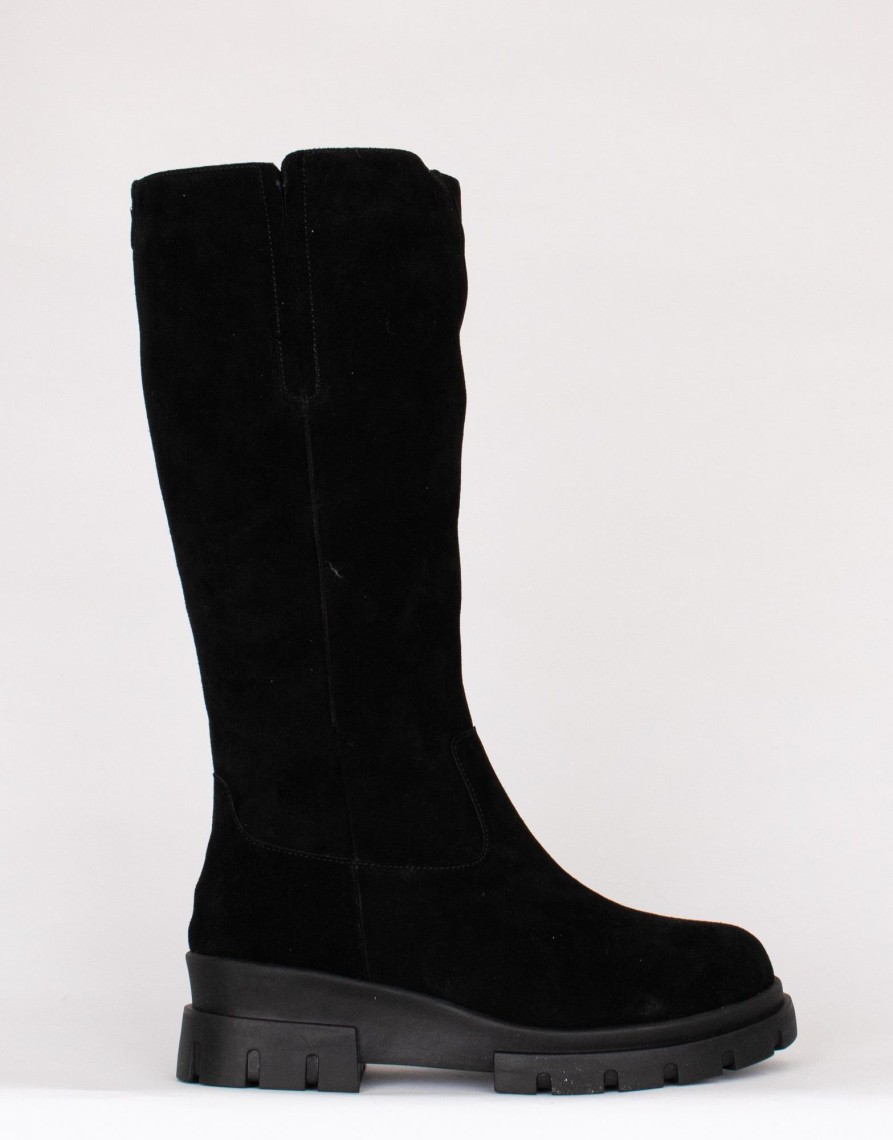 Femmes Valdini Bottes D'Hiver | Olga Noir Suede