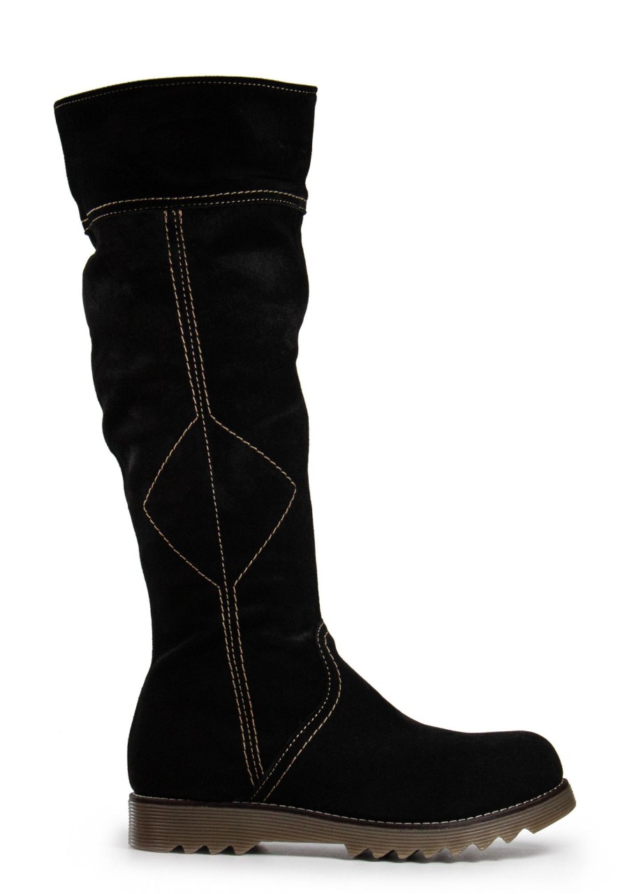 Femmes Saute-Mouton Bottes D'Hiver | Dayami Noir Suede