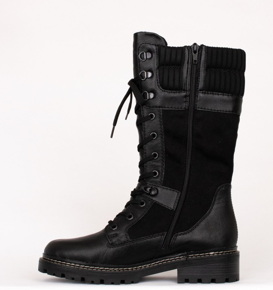 Femmes Remonte Bottes D'Hiver | D0B76-01 Noir