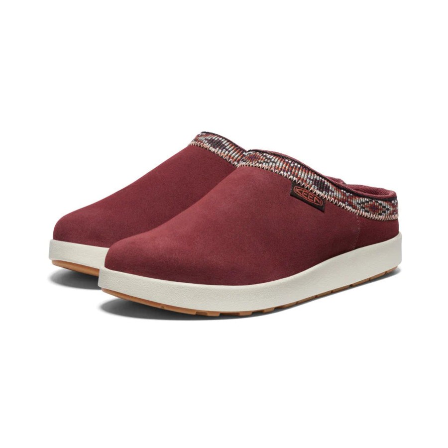 Femmes Keen Decontractees | Elle Mule Suede Bordeaux