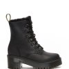 Femmes Dr. Martens Bottillons | Leona Fur Lined Noir