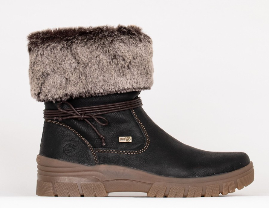 Femmes Remonte Bottes D'Hiver | D0E70-01 Noir