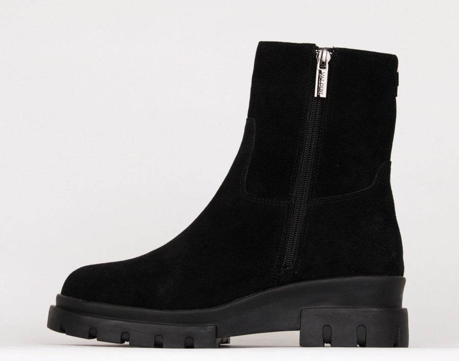 Femmes Valdini Bottes D'Hiver | Odette Noir Suede